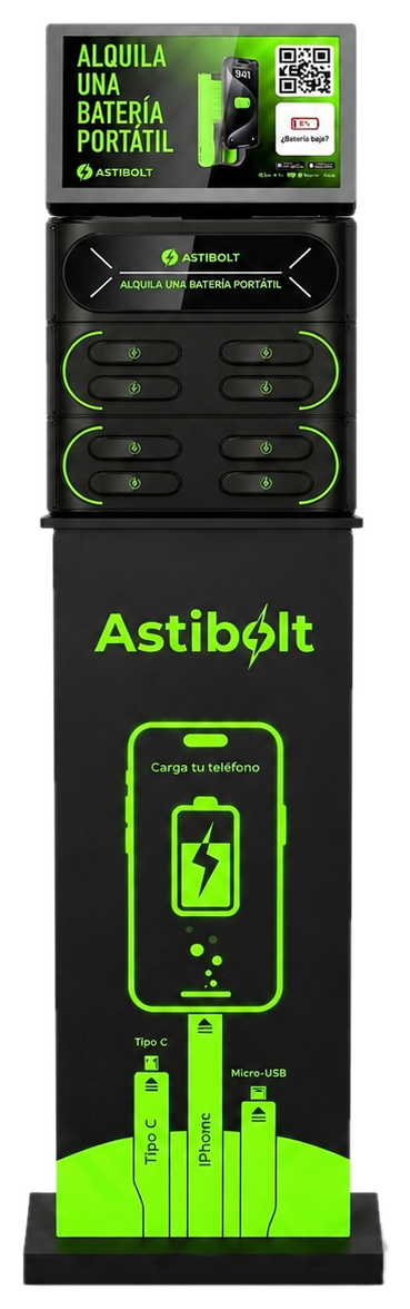 Estación Astibolt de alquiler de baterías portátiles